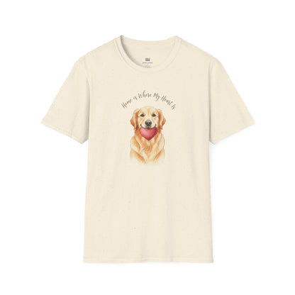 Watercolor Golden Retriever Heart Graphic Tee