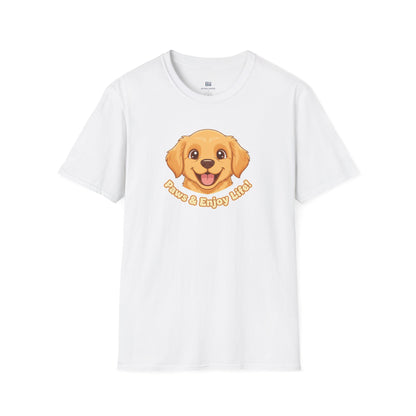 Adorable "Paws & Enjoy Life" Dog Lover Tee