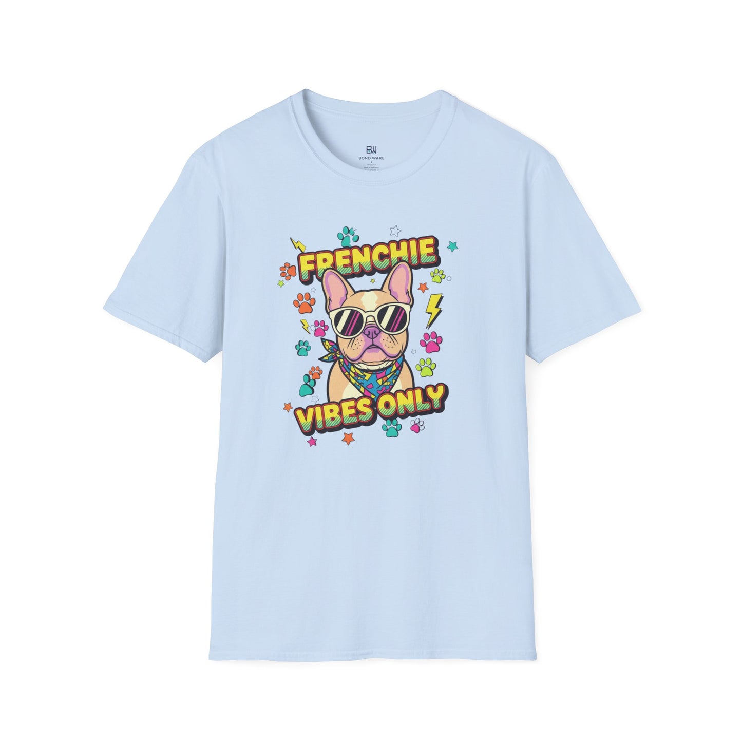 Cool French Bulldog "Vibes Only" T-Shirt