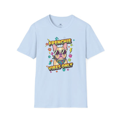 Cool French Bulldog "Vibes Only" T-Shirt