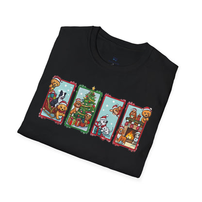 Merry Christmas Dog Comic Story Cute Puppy Holiday T-Shirt