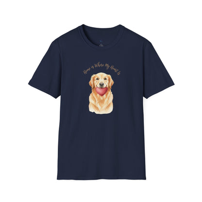 Watercolor Golden Retriever Heart Graphic Tee