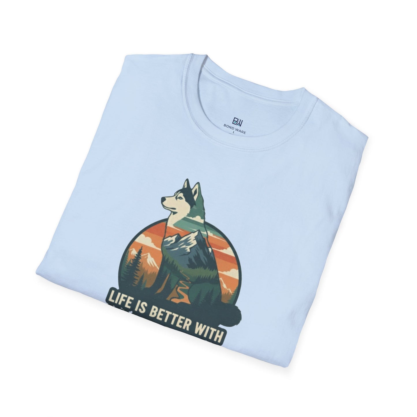 Retro "Life Is Better With My Husky" T-Shirt
