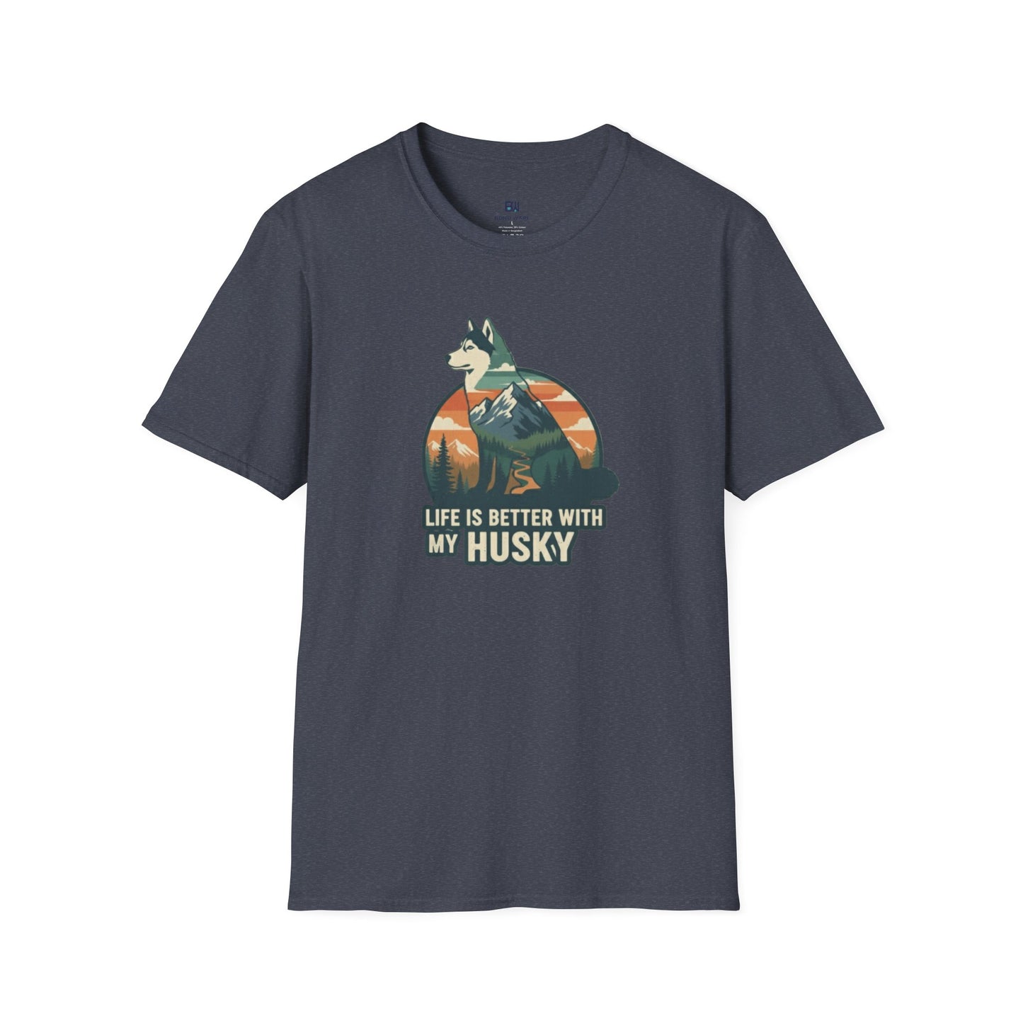Retro "Life Is Better With My Husky" T-Shirt