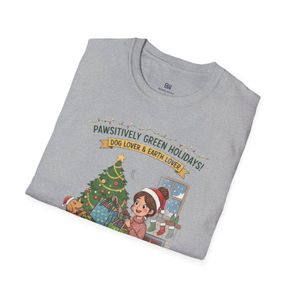 Cute Dog Lover Earth Lover Green Holidays Xmas T-Shirt