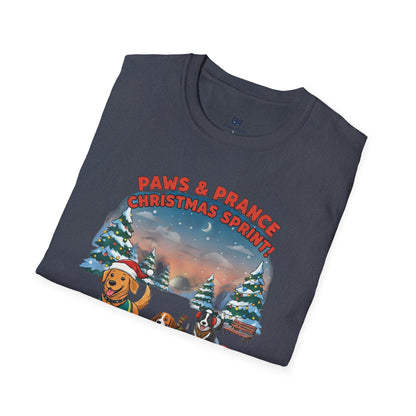Cute Dogs Christmas Sprint Holiday Race Lover T-Shirt