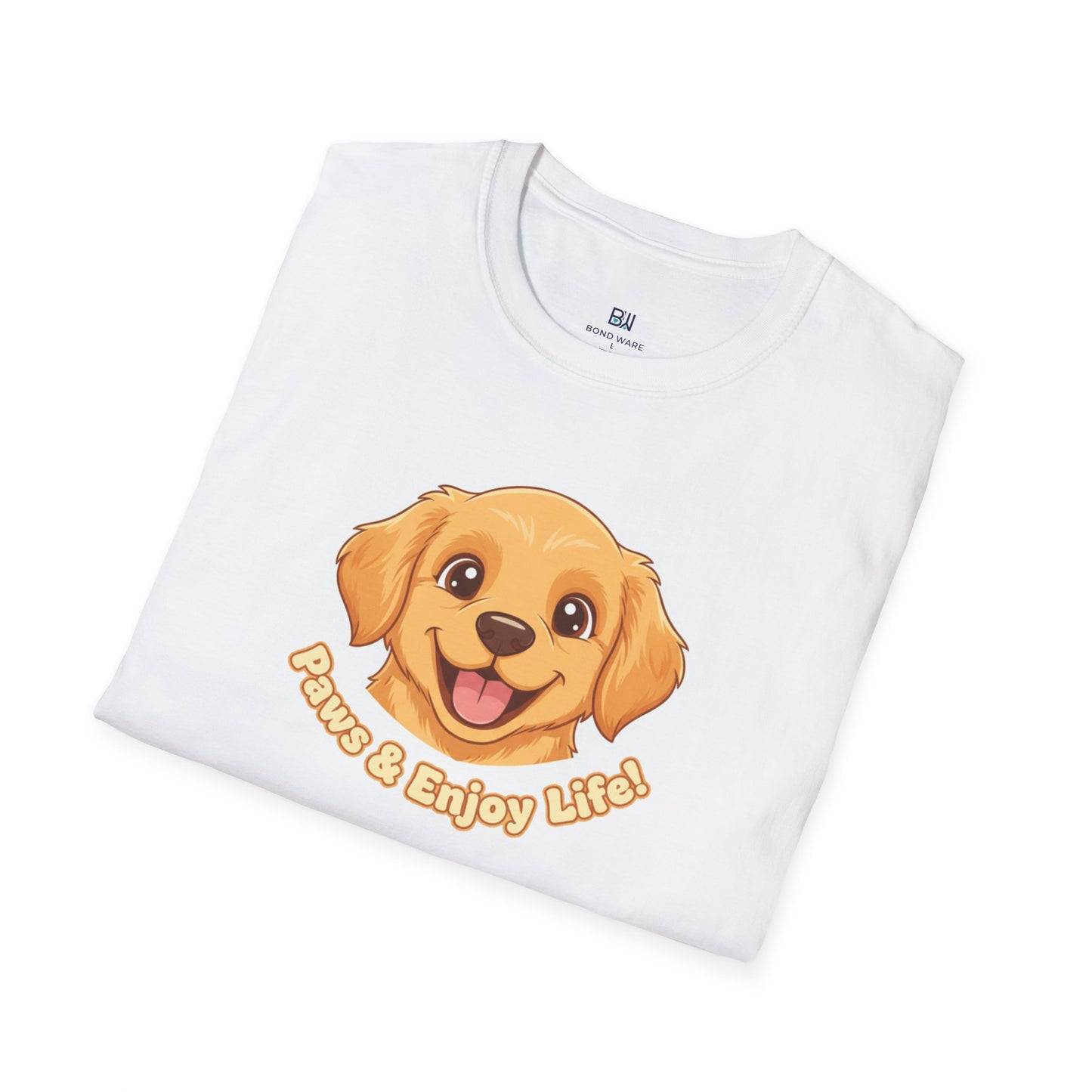 Adorable "Paws & Enjoy Life" Dog Lover Tee