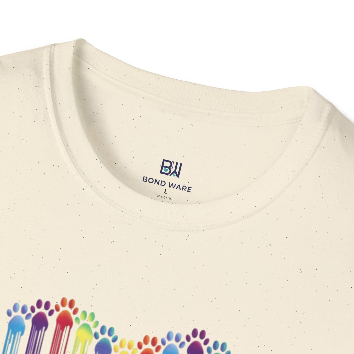 Rainbow "Paws of Love" Dripping Art Tee