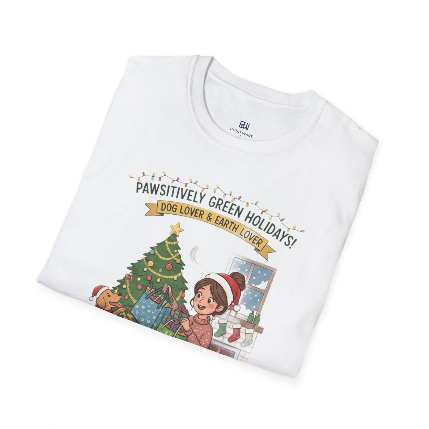 Cute Dog Lover Earth Lover Green Holidays Xmas T-Shirt