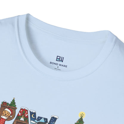 Merry Woofmas Paw-lidays Cute Dog Scenes Xmas Gift T-Shirt