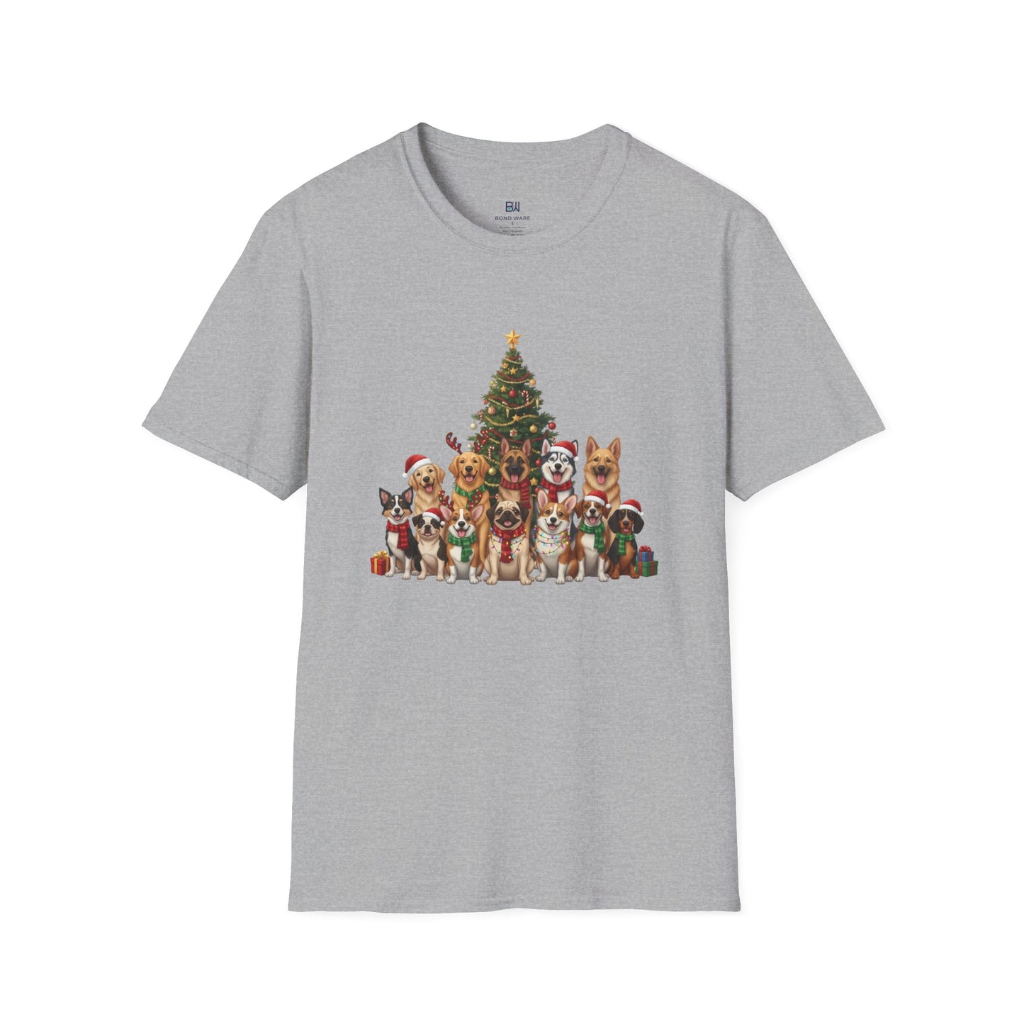 Holiday Hounds Christmas Tree T-Shirt