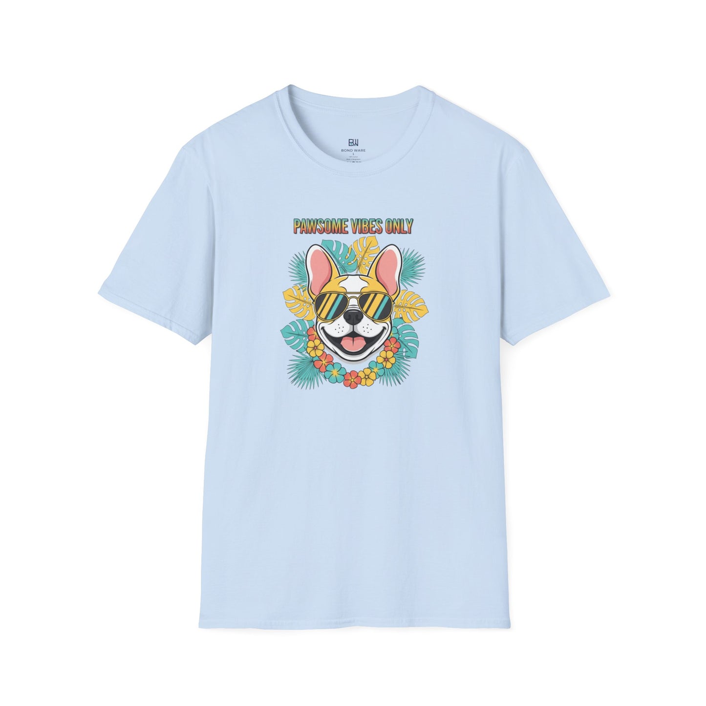 "Pawsome Vibes Only" Summer Frenchie T-Shirt