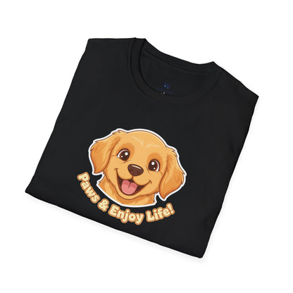 Adorable "Paws & Enjoy Life" Dog Lover Tee