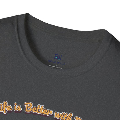 Adorable Dog Stack "Life is Better with Dogs" T-Shirt