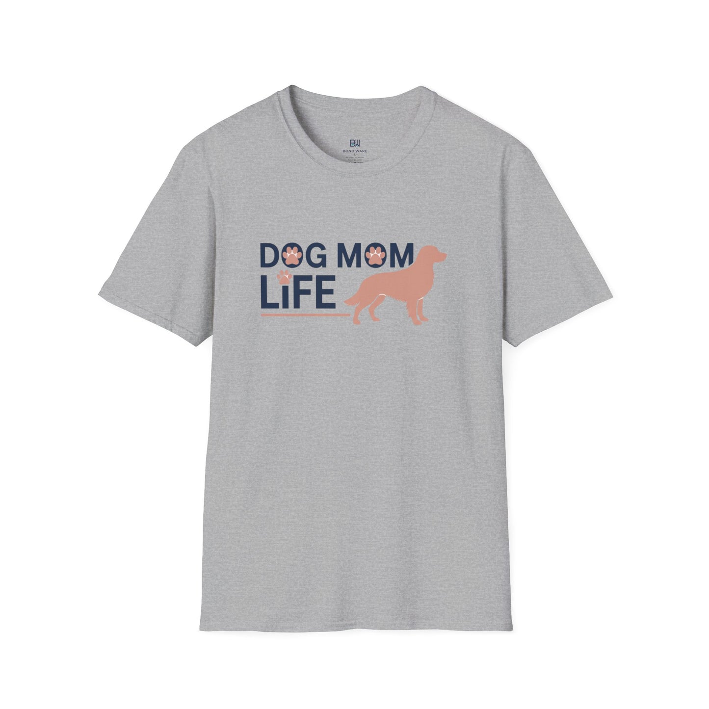 Modern "Dog Mom Life" Graphic T-Shirt
