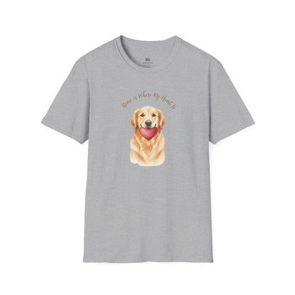 Watercolor Golden Retriever Heart Graphic Tee