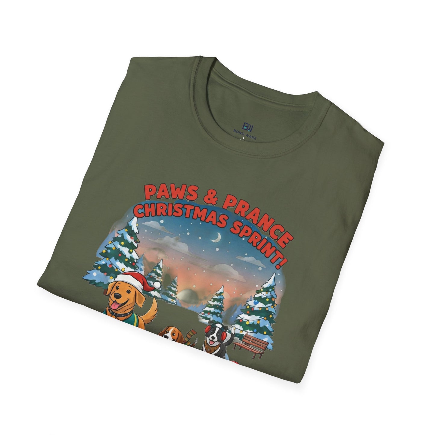 Cute Dogs Christmas Sprint Holiday Race Lover T-Shirt