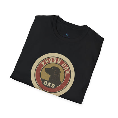"Proud Dog Dad" Classic Badge Graphic Tee