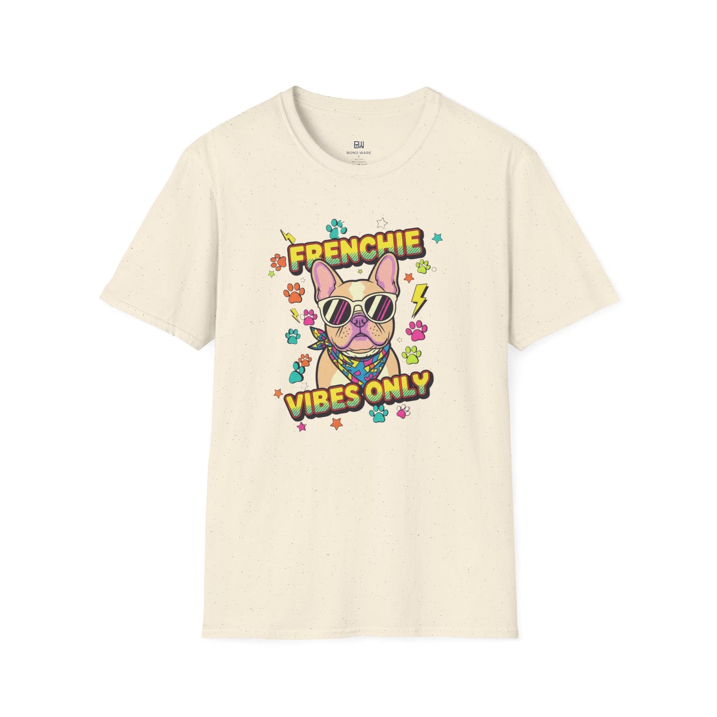Cool French Bulldog "Vibes Only" T-Shirt