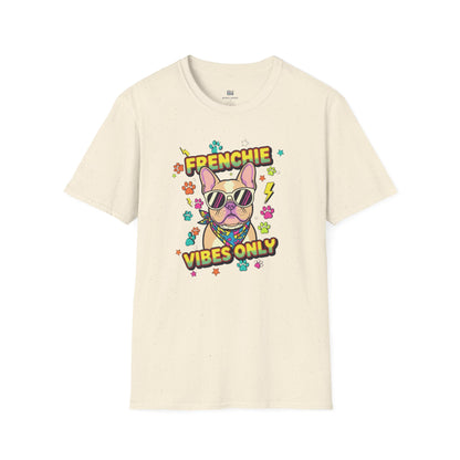 Cool French Bulldog "Vibes Only" T-Shirt