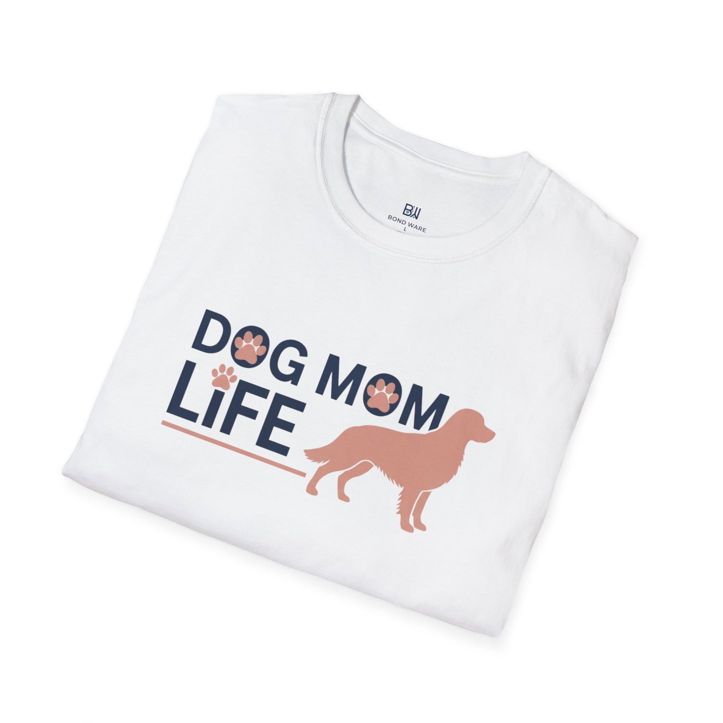 Modern "Dog Mom Life" Graphic T-Shirt