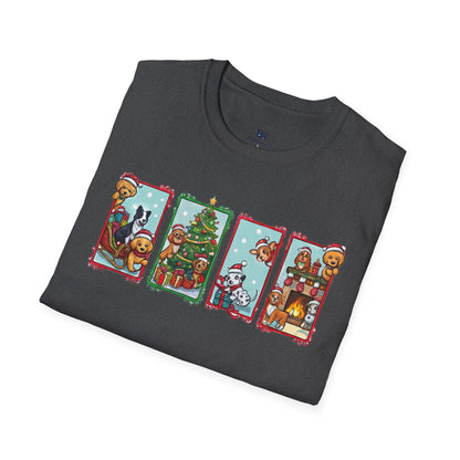 Merry Christmas Dog Comic Story Cute Puppy Holiday T-Shirt