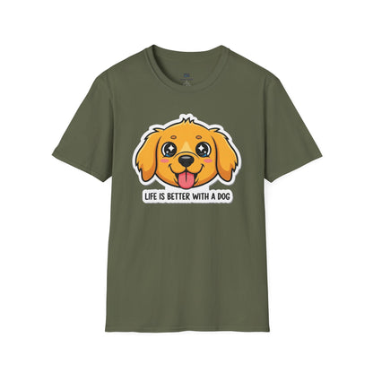 "Life Is Better With A Dog" Cute Pup Tee