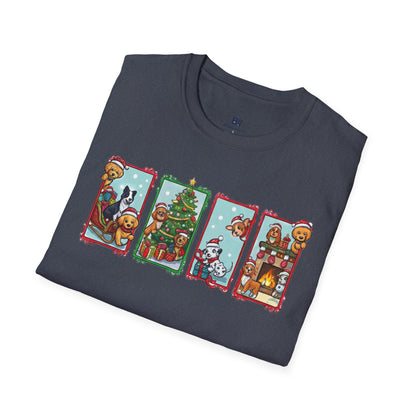 Merry Christmas Dog Comic Story Cute Puppy Holiday T-Shirt