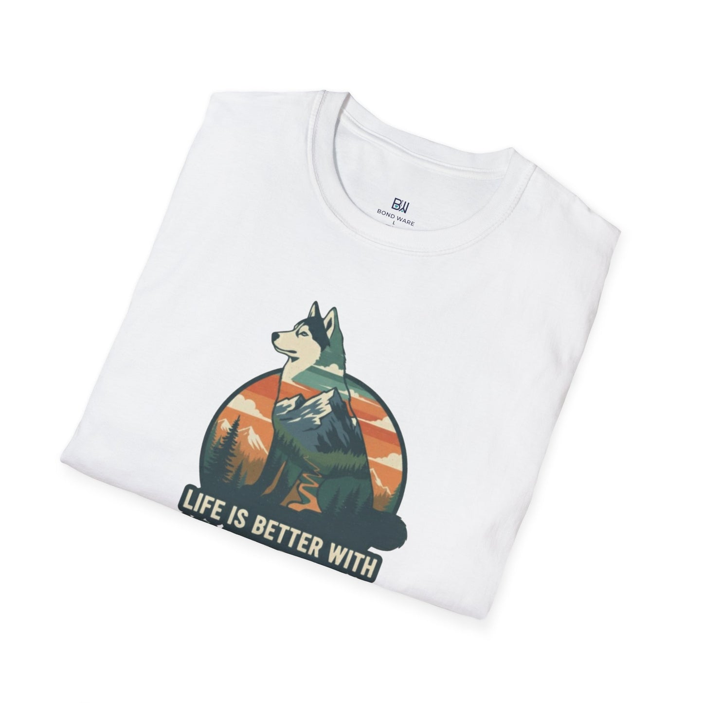 Retro "Life Is Better With My Husky" T-Shirt