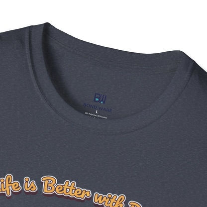 Adorable Dog Stack "Life is Better with Dogs" T-Shirt