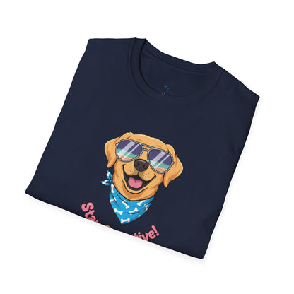 Cool Dog "Stay Pawsitive" Graphic T-Shirt