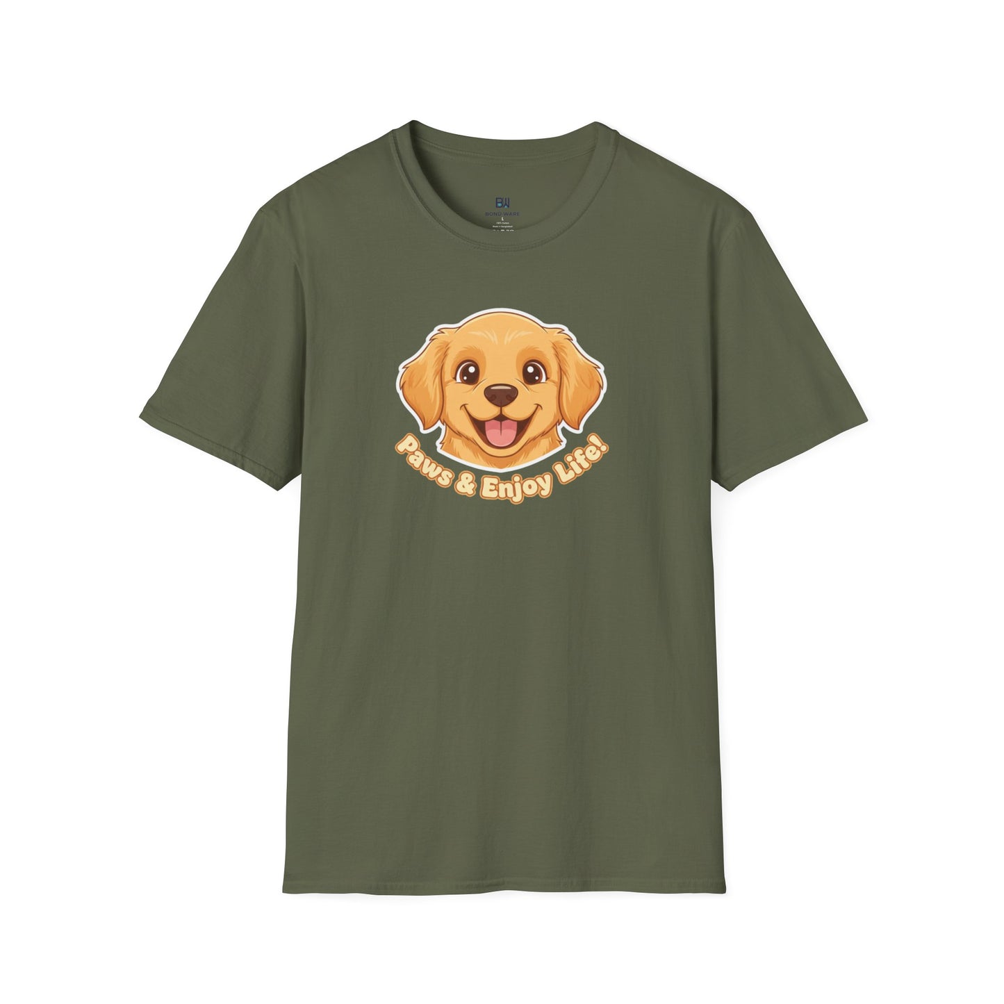 Adorable "Paws & Enjoy Life" Dog Lover Tee