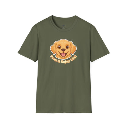 Adorable "Paws & Enjoy Life" Dog Lover Tee