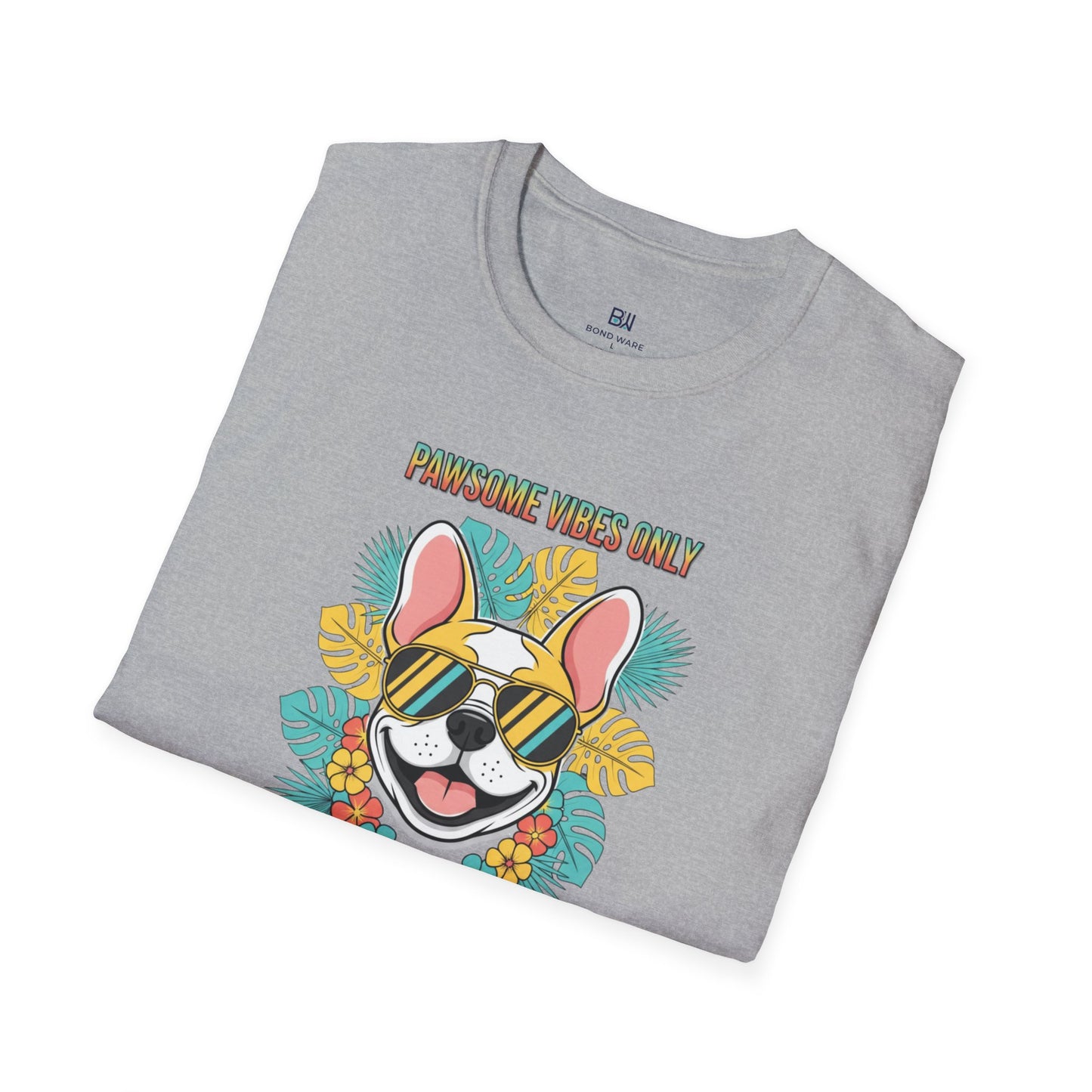 "Pawsome Vibes Only" Summer Frenchie T-Shirt