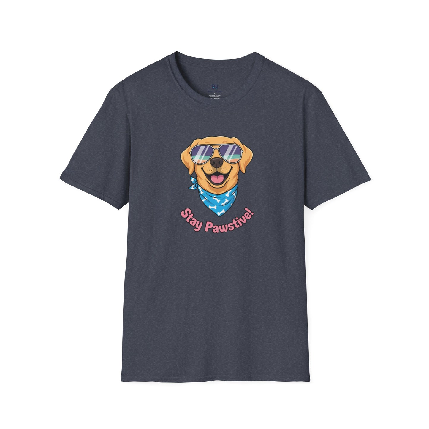 Cool Dog "Stay Pawsitive" Graphic T-Shirt