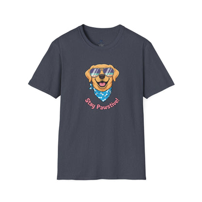 Cool Dog "Stay Pawsitive" Graphic T-Shirt