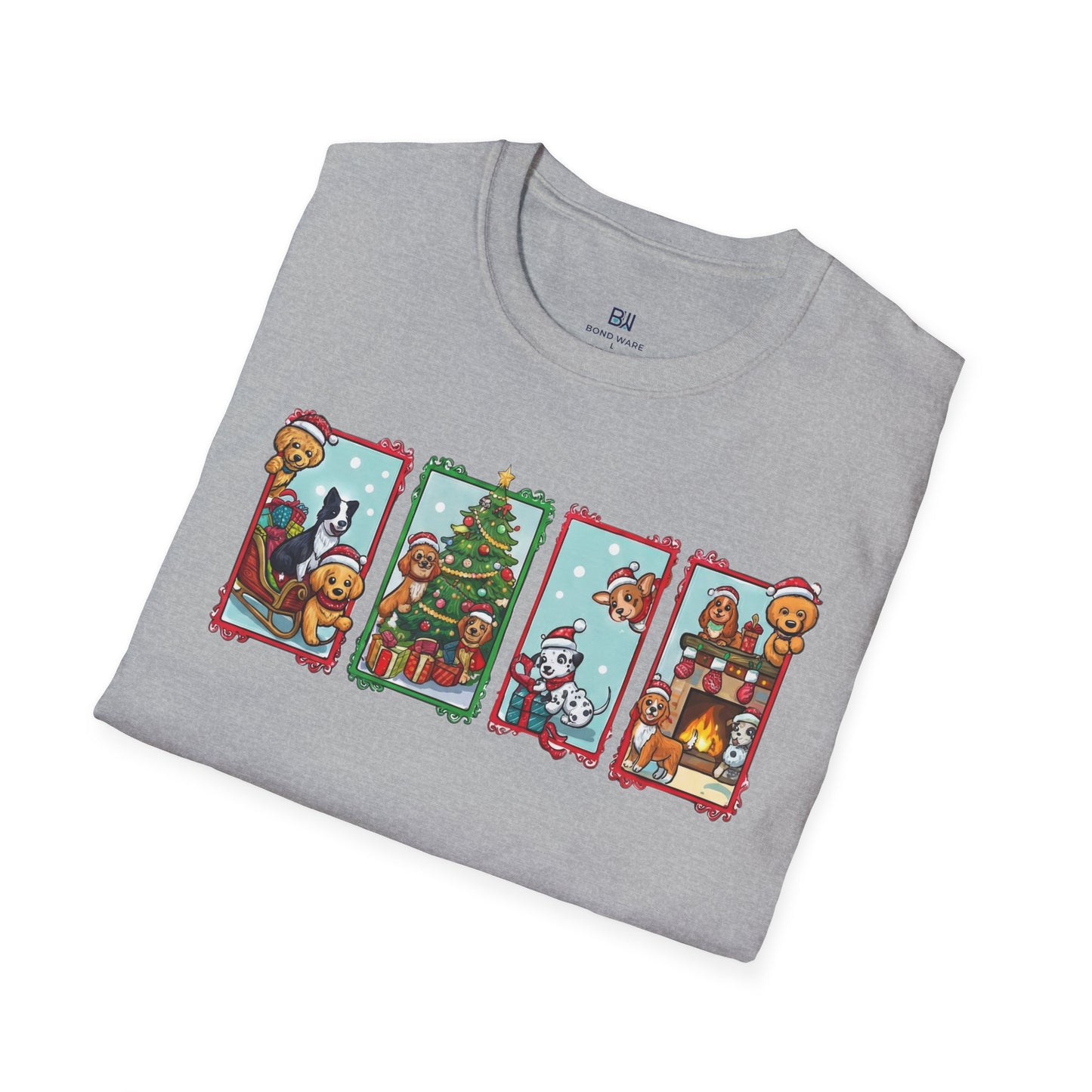 Merry Christmas Dog Comic Story Cute Puppy Holiday T-Shirt