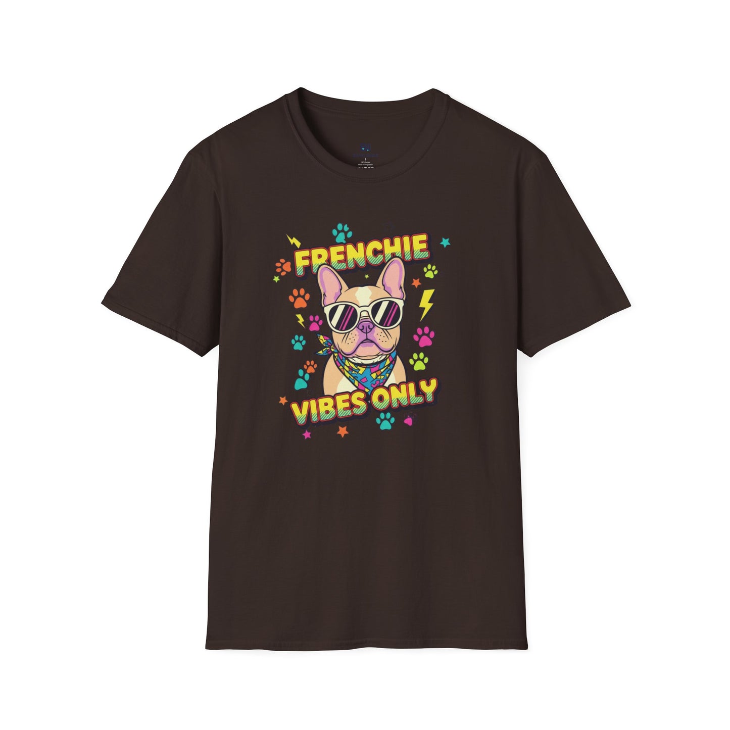 Cool French Bulldog "Vibes Only" T-Shirt