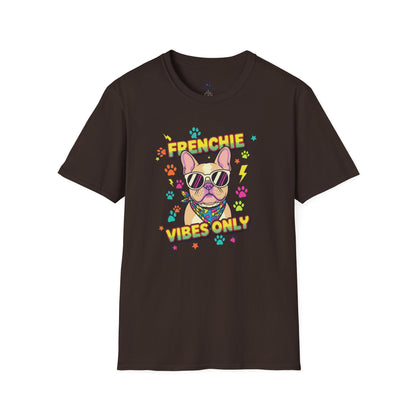 Cool French Bulldog "Vibes Only" T-Shirt