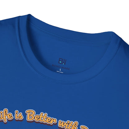 Adorable Dog Stack "Life is Better with Dogs" T-Shirt