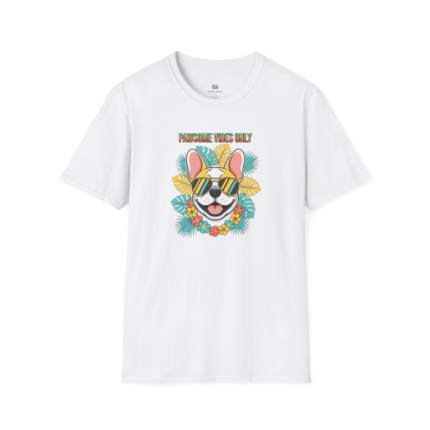 "Pawsome Vibes Only" Summer Frenchie T-Shirt