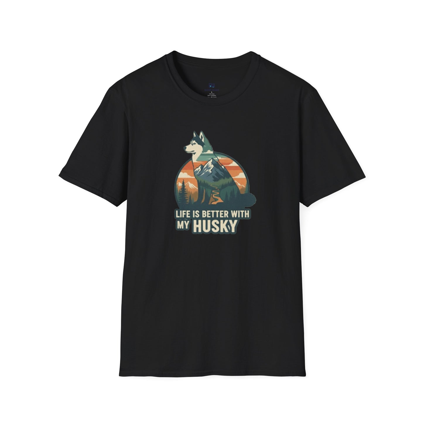 Retro "Life Is Better With My Husky" T-Shirt