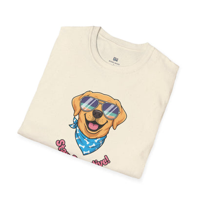 Cool Dog "Stay Pawsitive" Graphic T-Shirt
