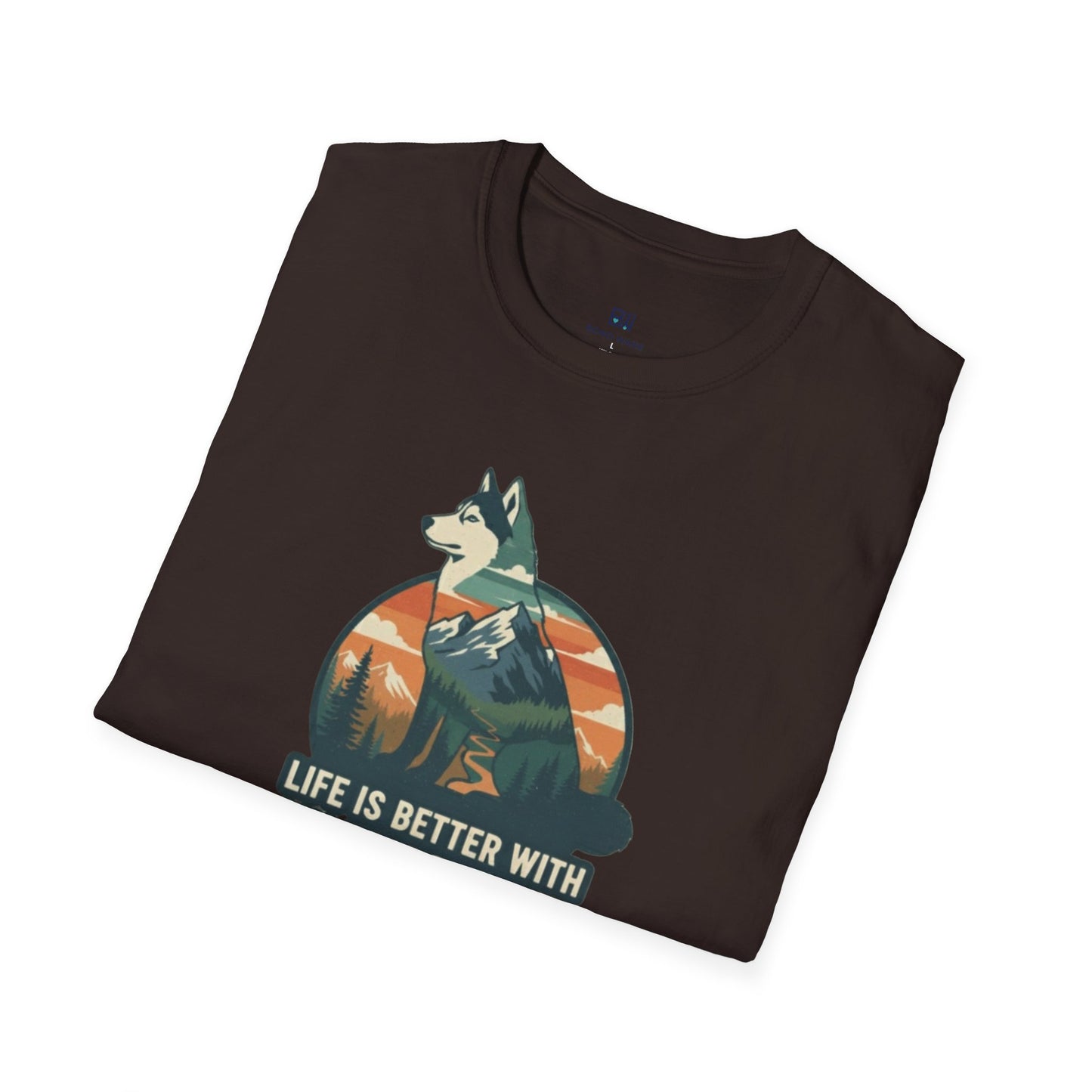 Retro "Life Is Better With My Husky" T-Shirt
