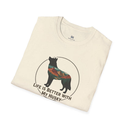 "Life Is Better With My Husky" Adventure T-Shirt