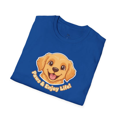 Adorable "Paws & Enjoy Life" Dog Lover Tee