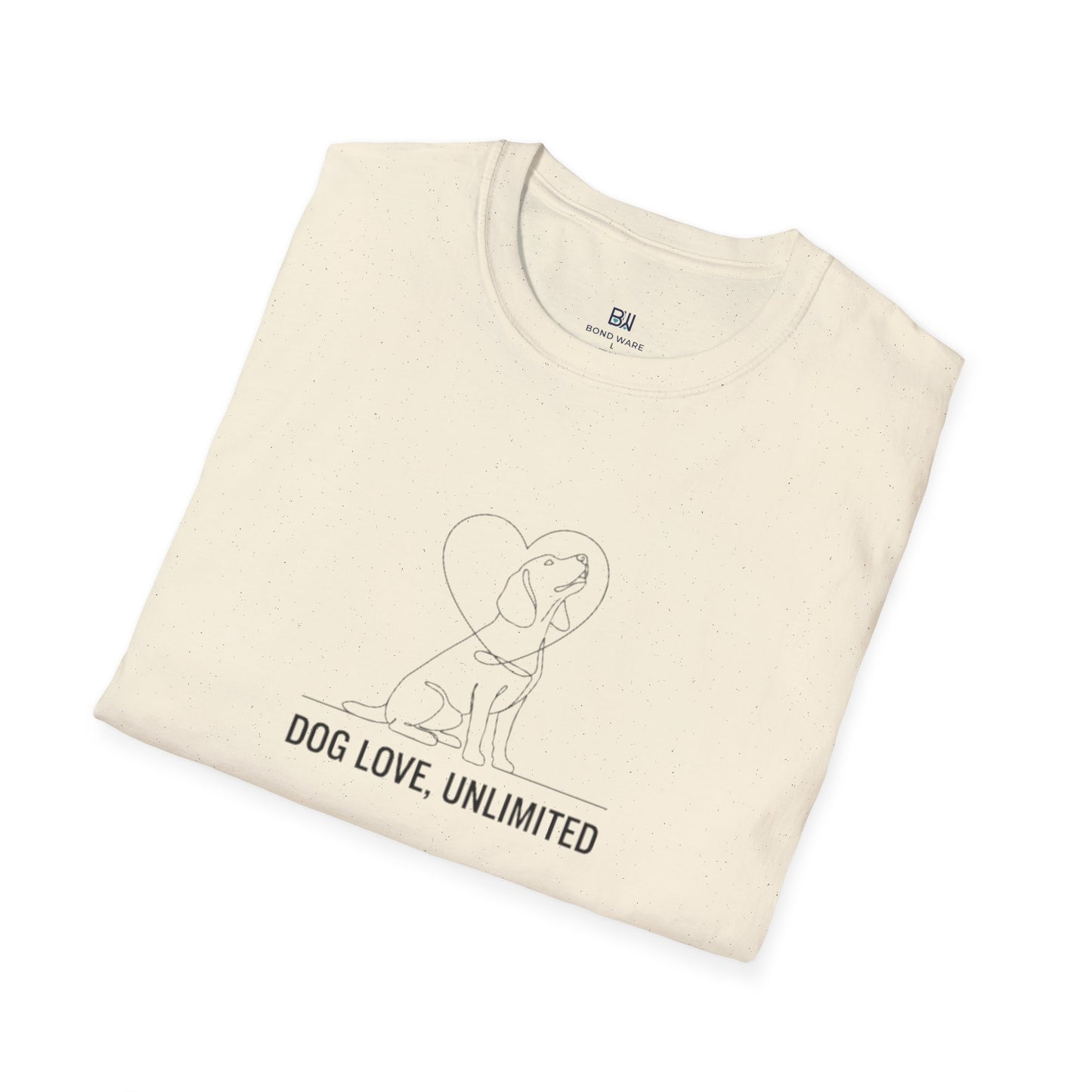 "Dog Love, Unlimited" Minimalist Line Art Tee