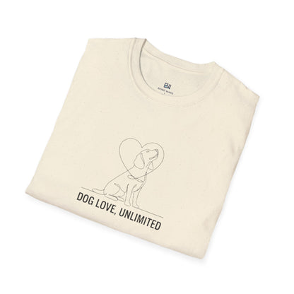 "Dog Love, Unlimited" Minimalist Line Art Tee