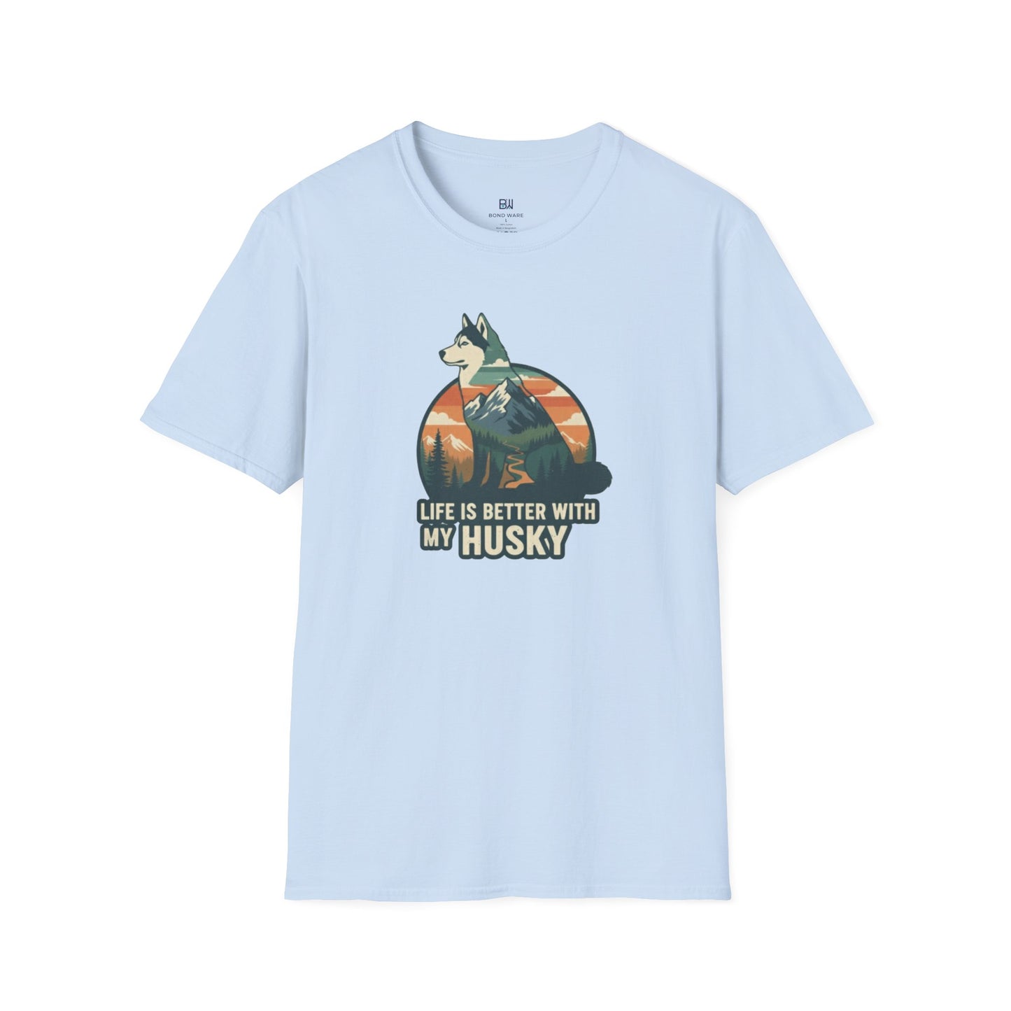 Retro "Life Is Better With My Husky" T-Shirt