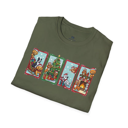 Merry Christmas Dog Comic Story Cute Puppy Holiday T-Shirt